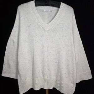 Mersea Montauk V-Neck Sweater Cream OS